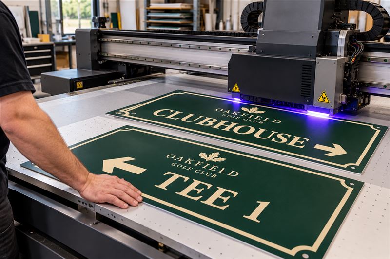 Course direction signs: in production