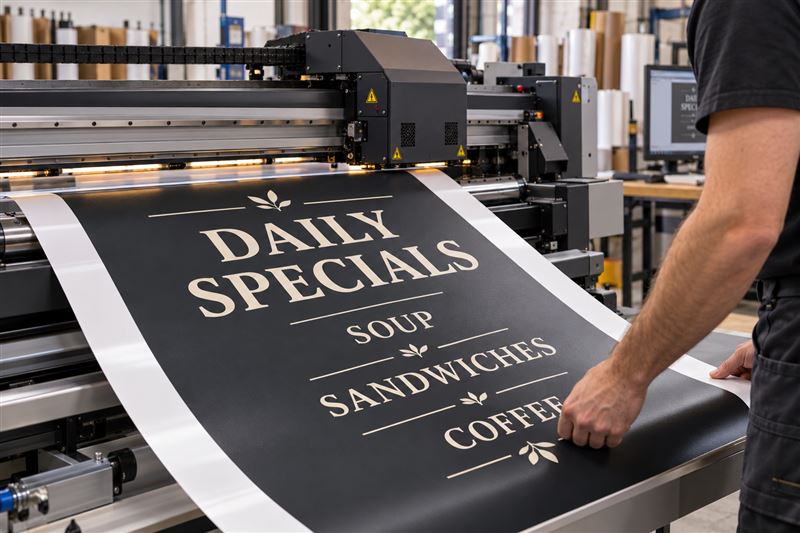 A-board menu: in production