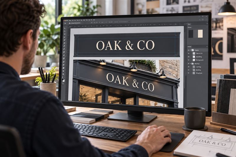 Designing the artwork on screen