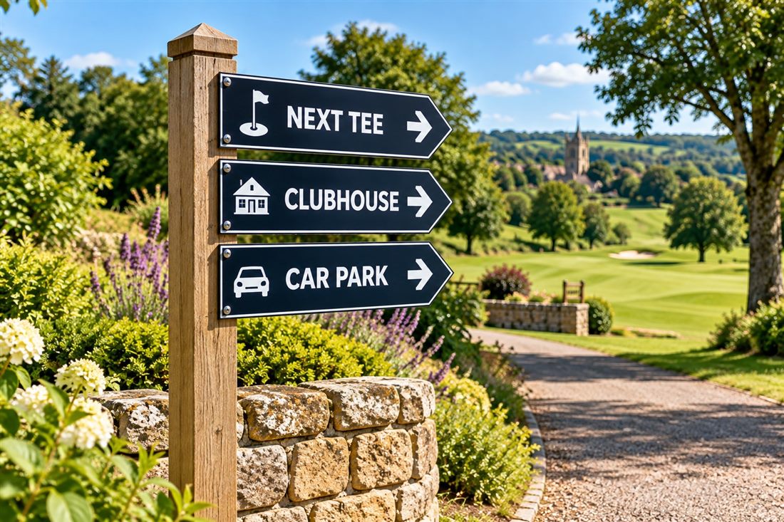 Course direction sign