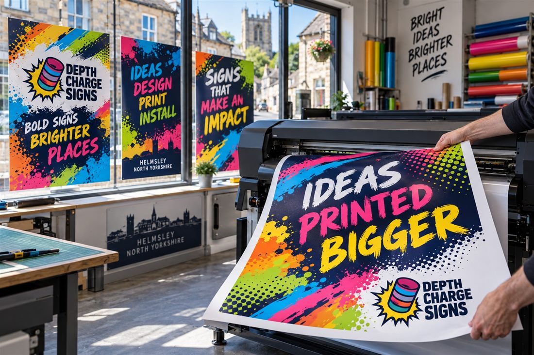 Large poster coming off a printer
