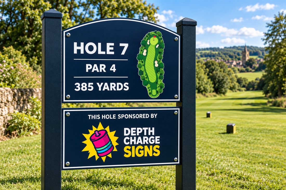Tee sign with sponsor panel